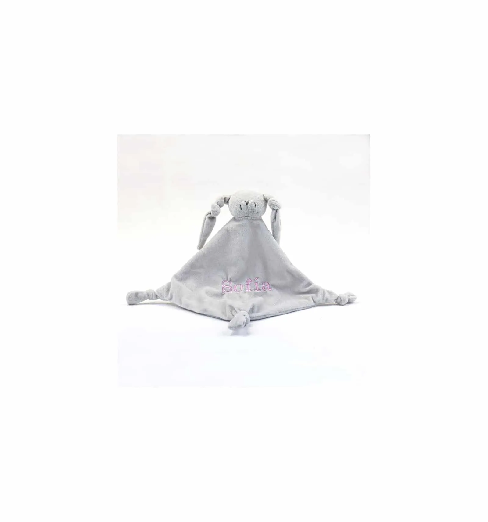 Doudou bébé grand lapin rose - BebeDeParis