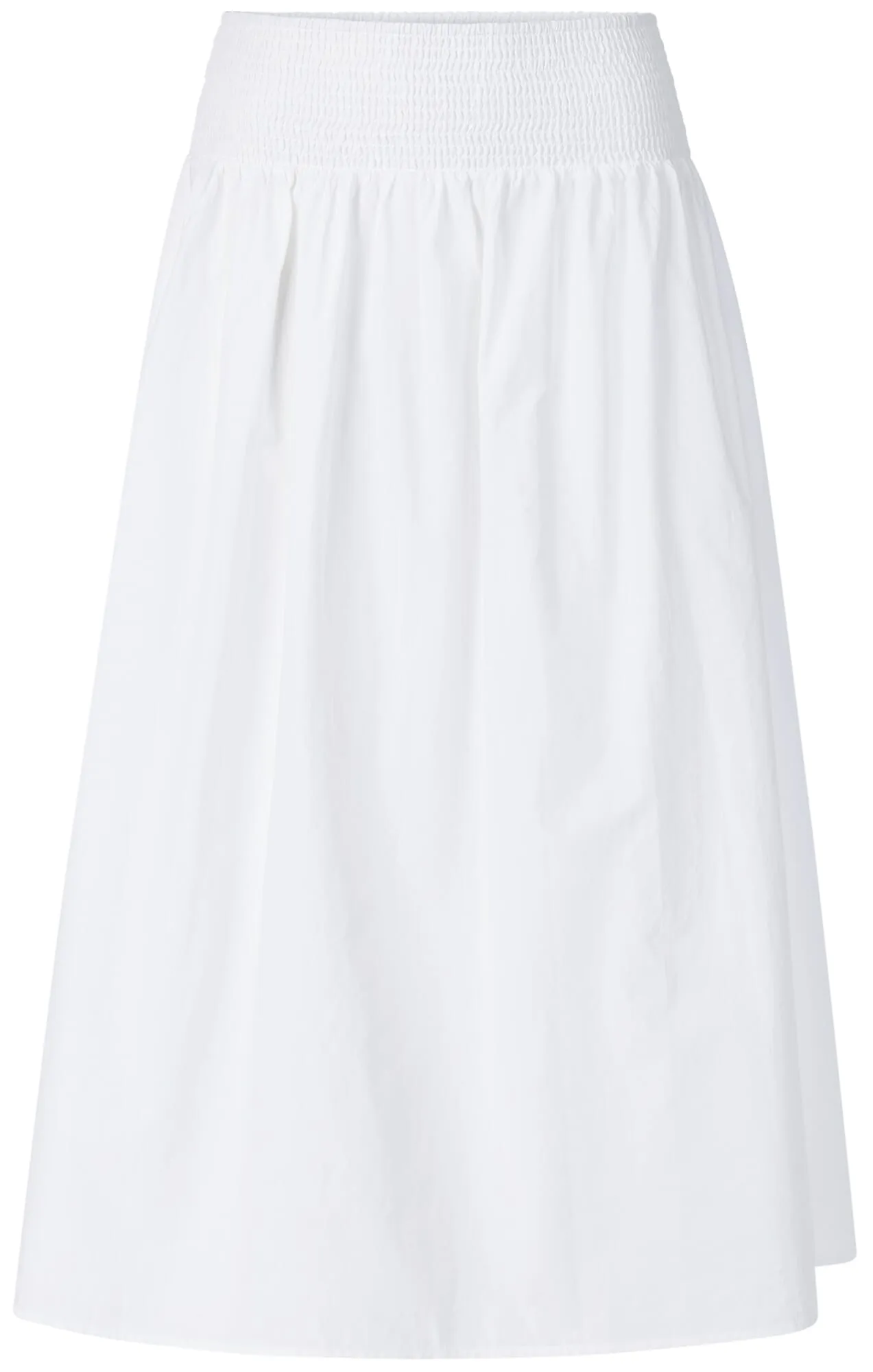 Maxi-jupe femme à large ceinture, blanc