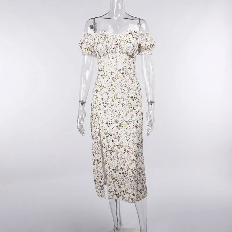 Robe Maxi à manches bouffantes Senza